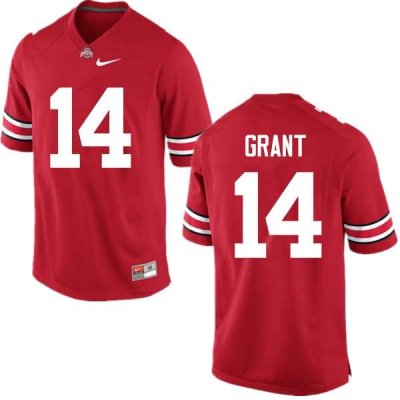 NCAA Ohio State Buckeyes Men's #14 Curtis Grant Red Nike Football College Jersey AEX0045AJ